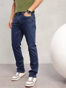 Nautica Men Straight Fit Mid-Rise Light Fade Stretchable Jeans