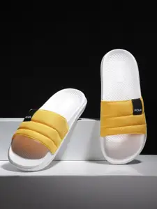 FCUK Men Colourblocked Sliders