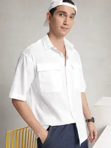 WROGN Vertical Striped Oversized Casual Shirt