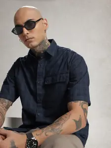 WROGN Pure Cotton Checked Oversized Casual Shirt