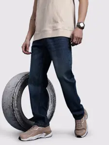 The Roadster Life Co. Men Vintage Wash Whiskers & Chevrons Jeans