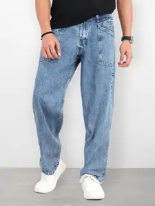 The Roadster Life Co. Men Skater Fit Mid-Rise Heavy Fade Pure Cotton Jeans