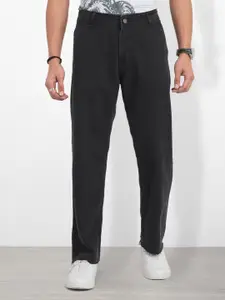 The Roadster Life Co. Men Straight Fit Mid-Rise Light Fade Pure Cotton Jeans