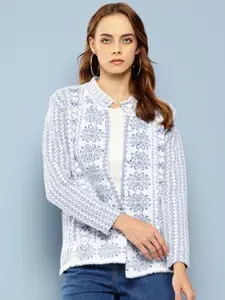 Aarika Ethnic Motifs Self Design Woollen Sweaters