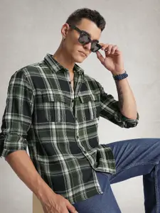 WROGN Comfort Fit Checked Pure Cotton Casual Shirt