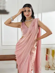 kasee Embellished Beads and Stones Pure Silk Saree