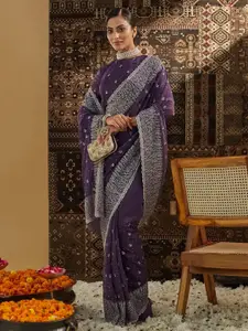 kasee Floral Zari Silk Blend Saree