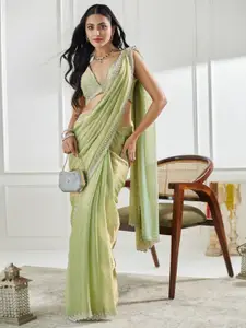 kasee Embellished Beads and Stones Pure Silk Saree