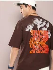 Kook N Keech Typography Printed Oversized T-shirt with Pocket Detail