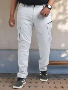 NEVER NEUD Men Plus Size Relaxed Vintage Utility Cargos Trousers