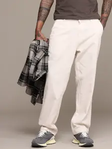 The Roadster Lifestyle Co. Men Pure Cotton Relaxed Chinos Trousers