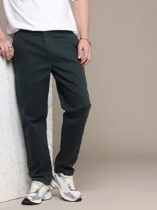 The Roadster Lifestyle Co. Men Pure Cotton Relaxed Chinos Trousers