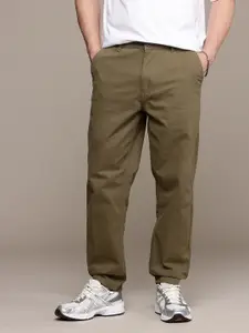 The Roadster Lifestyle Co. Men Pure Cotton Relaxed Chinos Trousers