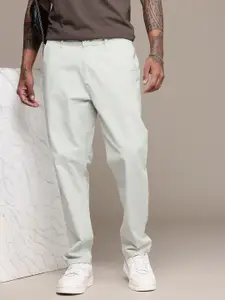 The Roadster Lifestyle Co. Men Pure Cotton Relaxed Chinos Trousers