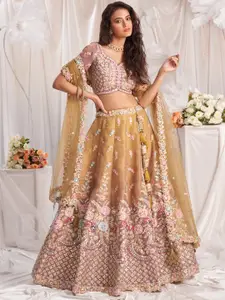 panchhi Embroidered Semi-Stitched Lehenga & Unstitched Blouse With Dupatta