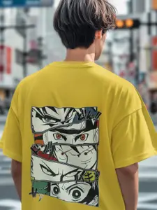 Elibolz Anime Printed Drop-Shoulder Sleeves Bio Finish T-shirt