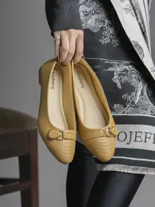 DressBerry Women Textured Ballerinas Flats