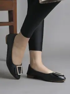 DressBerry Women Textured Ballerinas Flats