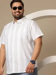 Sztori Plus Size Striped Casual Shirt