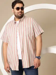 Sztori Plus Size Striped Casual Shirt