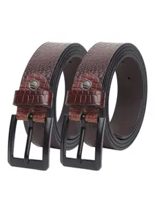 Hayes London Men Leather Belts Combo Pack of 2 Stylish Genuine Formal Belt
