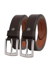 Hayes London Men Leather Belts Combo Pack of 2 Stylish Genuine Formal Belt