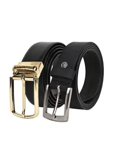 Hayes London Men Formal Belts Combo Pack of 2 Premium Genuine Leather Belt