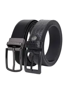 Hayes London Men Formal Belts Combo Pack of 2 Premium Genuine Leather Belt