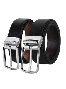 Hayes London Men Leather Belts Combo Pack Of 2 Genuine Premium Reversible Formal Belt