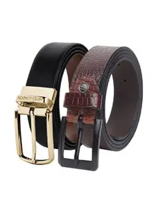 Hayes London Men Formal Belts Combo Pack of 2 Premium Genuine Leather Belt