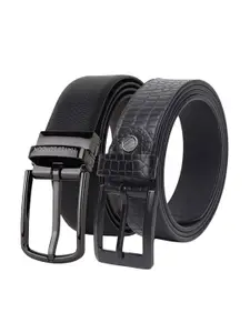 Hayes London Men Formal Belts Combo Pack of 2 Premium Genuine Leather Belt