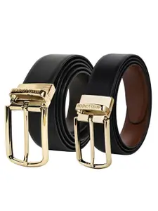 Hayes London Men Leather Belts Combo Pack Of 2 Genuine Premium Reversible Formal Belt