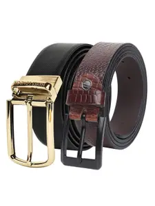 Hayes London Men Formal Belts Combo Pack of 2 Premium Genuine Leather Belt