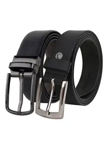 Hayes London Men Formal Belts Combo Pack of 2 Premium Genuine Leather Belt