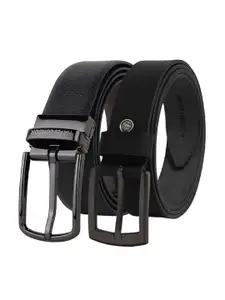 Hayes London Men Formal Belts Combo Pack of 2 Premium Genuine Leather Belt
