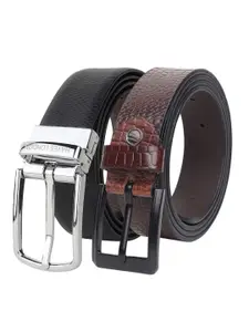 Hayes London Men Formal Belts Combo Pack of 2 Premium Genuine Leather Belt