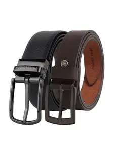 Hayes London Men Formal Belts Combo Pack of 2 Premium Genuine Leather Belt