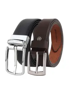 Hayes London Men Formal Belts Combo Pack of 2 Premium Genuine Leather Belt