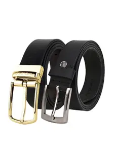 Hayes London Men Formal Belts Combo Pack of 2 Premium Genuine Leather Belt