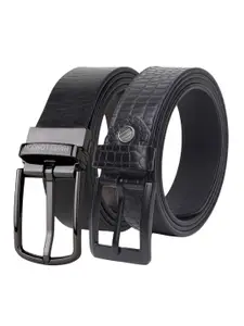 Hayes London Men Formal Belts Combo Pack of 2 Premium Genuine Leather Belt