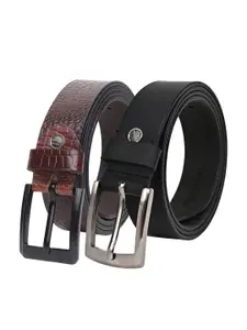 Hayes London Men Formal Belts Combo Pack of 2 Premium Genuine Leather Belt