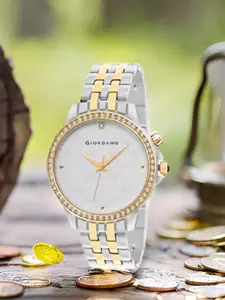 GIORDANO Women Embellished Dial Bracelet Style Straps Analogue Watch GD-4209-44