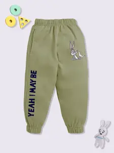 YK X Minute Mirth Boys Graphic Printed Joggers