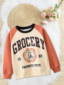 FOREVER FRIDAY Boys Cotton Colourblocked Printed Sweatshirt