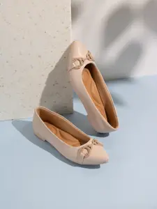 Inc 5 Women Pointed Toe Ballerina with Buckles Flats