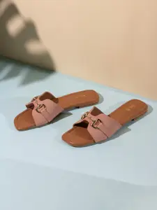 Inc 5 Women Open Toe Flats with Buckles