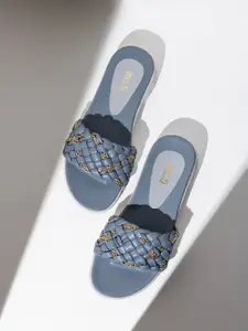 Inc 5 Women Woven Design Comfort Sandals with Buckles