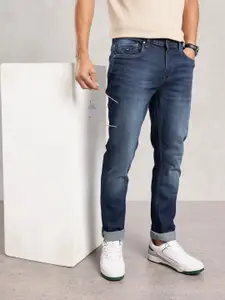 Nautica Men Slim Fit Mid-Rise Light Fade Stretchable Jeans