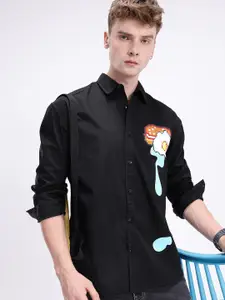 Kook N Keech Geometric Printed Pure Cotton Casual Shirt