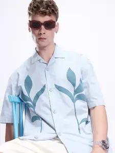 Kook N Keech Printed Drop-Shoulder Sleeves Pure Cotton Oversized Casual Shirt